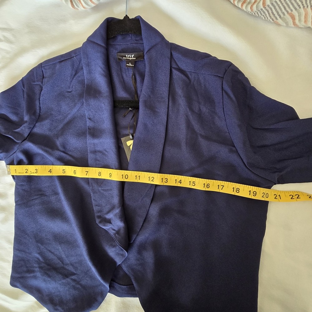 NWT Iris Navy Open-Front Blazer - Picture 4 of 10